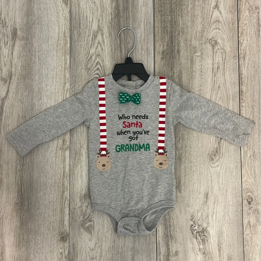Koala Kids 12-18 Month Christmas Long Sleeve Onesie